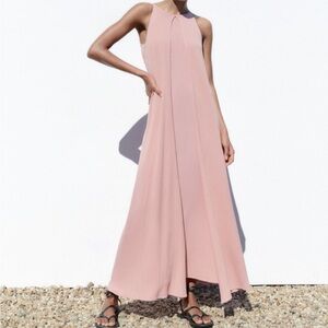 Zara - Dusty Rose Spaghetti Strap Maxi Dress